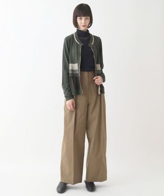 ハイライズタックワイドパンツ　／洗濯機で洗える
