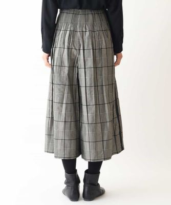グレンチェックジャカードフレアパンツ