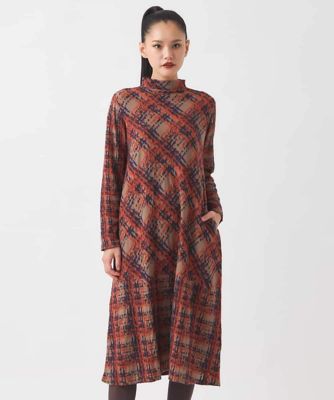 ＜HIROKO BIS (Women)＞チェックパイルジャカードワンピース