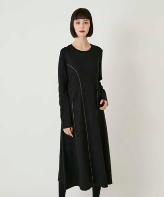HIROKO BIS (Women)/ヒロコビス ラインアクセント切り替えデザインポンチワンピース /洗える 94ブラック ワンピース・ドレス【三越伊勢丹/公式】