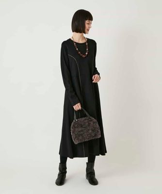 ラインアクセント切り替えデザインポンチワンピース ／洗える | HIROKO