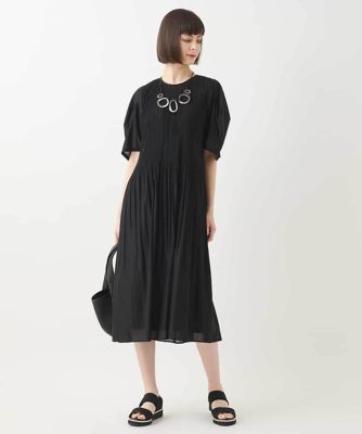 【接触冷感】ランダムプリーツワンピース　／洗える
