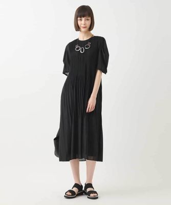 【接触冷感】ランダムプリーツワンピース　／洗える