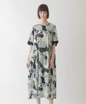 ＜HIROKO BIS (Women)＞迷彩フラワーコクーンデザインワンピース　／洗濯機で洗える