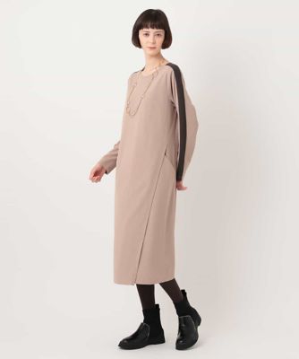 洗える】ラップスリットジャージワンピース | HIROKO BIS (Women
