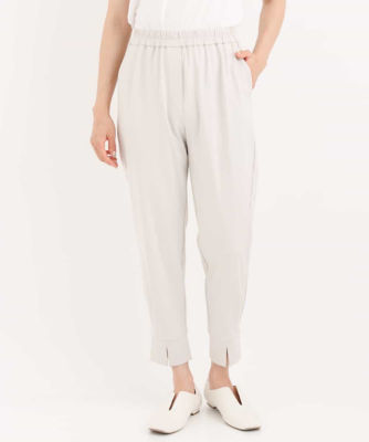 ＜HIROKO BIS (Women)＞【洗濯機で洗える】センタースリットジョガーパンツ