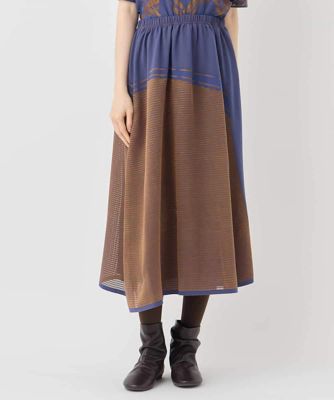 ＜HIROKO BIS (Women)＞配色ボーダースカート　／洗える