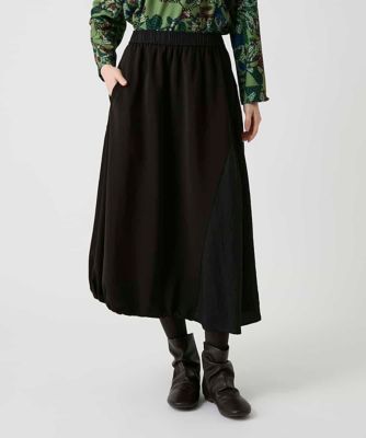 異素材コンビアシンメトリースカート ／洗える | HIROKO BIS (Women