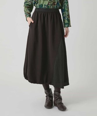 異素材コンビアシンメトリースカート ／洗える | HIROKO BIS (Women