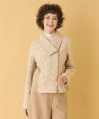 洗える】レースボンディングライダース風ジャケット | HIROKO BIS