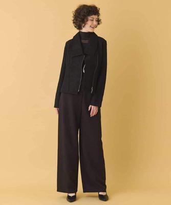 HIROKO BIS ヒロコビス　新品・未使用品　ジャケット　ライダース風 洗える】レースボンディングライダース風ジャケット | HIROKO BIS