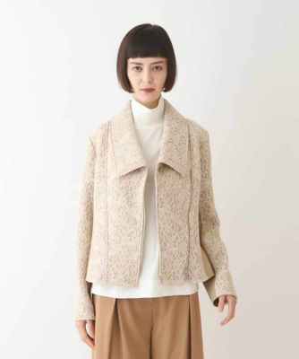 洗える】レースボンディングライダース風ジャケット | HIROKO BIS