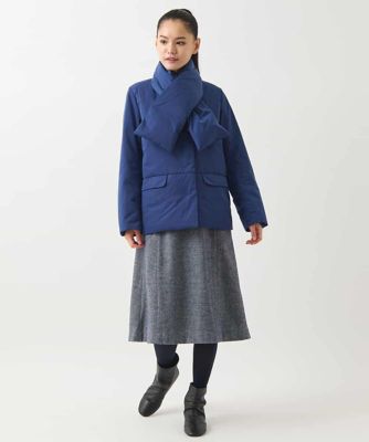 ストール付き】タフタショート丈ダウンコート | HIROKO BIS