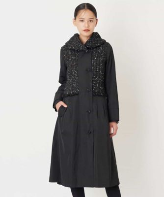 ＜HIROKO BIS (Women)＞【ライナー付き】ツイルタフタジョイントデザインコート