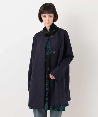 ＜HIROKO BIS (Women)＞ノーカラーフェイクスエードコート