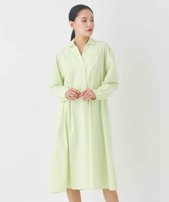 タイプライターシャツワンピース ／洗濯機で洗える | HIROKO BIS