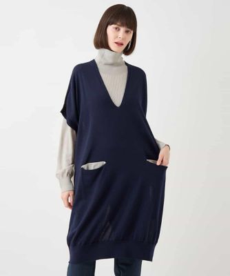 HIROKO BIS (Women)/ヒロコビス ホールガーメントリブニットジレ