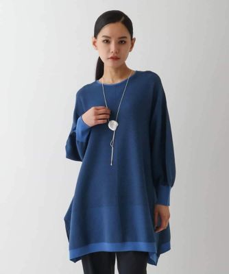 ピッコーネクラブ チュニック ボーダー ブラック スパンコール 切り替え 美品 ガーターボーダー立体デザインチュニック | HIROKO BIS (Women