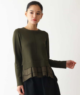 HIROKO BIS / ヒロコビス タフタジョイントニットプルオーバー タフタジョイントニットプルオーバー | HIROKO BIS (Women