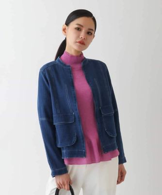 二重織りガーゼデニムブルゾン