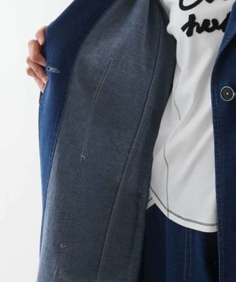二重織りガーゼライトデニムコート