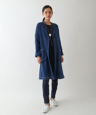 二重織りガーゼライトデニムコート