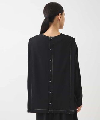 HIROKO BIS / ヒロコビス 配色ステッチドッキングデザインプルオーバー /洗える 配色ステッチドッキングデザインプルオーバー ／洗える | HIROKO