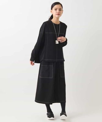 HIROKO BIS / ヒロコビス 配色ステッチドッキングデザインプルオーバー /洗える 配色ステッチドッキングデザインプルオーバー ／洗える | HIROKO