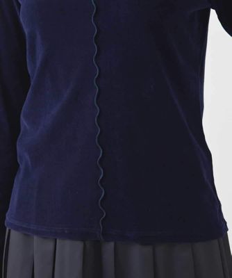 メロウデザインハイネックカットソー　／洗える