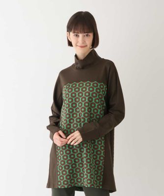 ＜HIROKO BIS (Women)＞【洗える】ドーナツ柄ジャカードチュニック