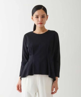 【SALE】HIROKO BIS (Women)/ヒロコビス ピンタックポイントコットントップス ブラック94 【三越伊勢丹/公式】