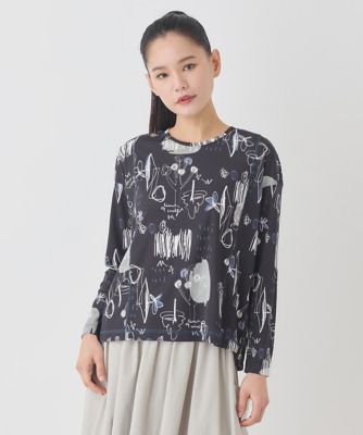 アートプリントカットソー ／洗濯機で洗える | HIROKO BIS (Women