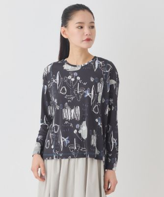 アートプリントカットソー ／洗濯機で洗える | HIROKO BIS (Women