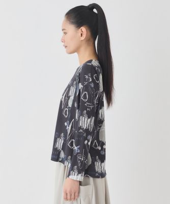 アートプリントカットソー ／洗濯機で洗える | HIROKO BIS (Women