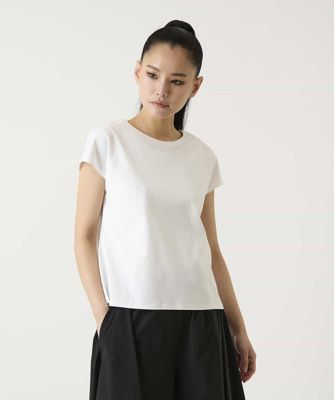 ＜HIROKO BIS (Women)＞フレンチスリーブコットンカットソー　／洗える