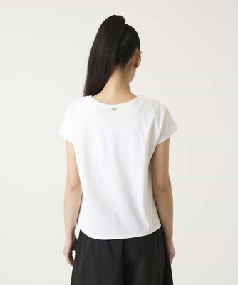 新品ホワイトショコラフィネセンタースリットコットンTシャツカットソー洗濯機洗い可 洗える】シアーTEE（KKWOCA0134） | 23区 (Women