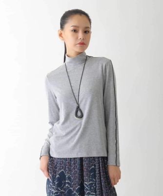 HIROKO BIS (Women)/ヒロコビス 配色ラインハイネックインナートップ /洗える 91ライトグレー トップス【三越伊勢丹/公式】