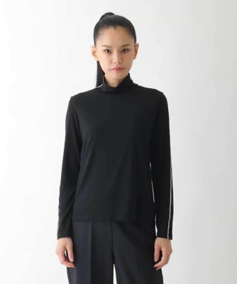 HIROKO BIS (Women)/ヒロコビス 配色ラインハイネックインナートップ /洗える 94ブラック トップス【三越伊勢丹/公式】