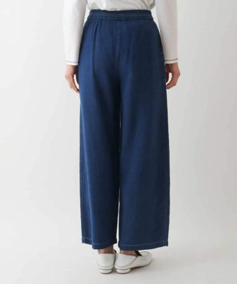 【新品】HIROKO BISアイボリー カジュアルパンツ ウエストゴム13AB号 ストレッチセンタープレスパンツ | HIROKO BIS (Women