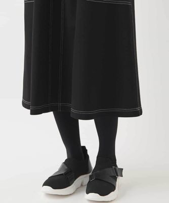 配色ステッチジャージーデザインスカート　／洗える