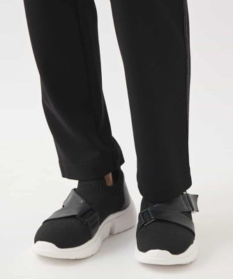 配色ステッチジャージーデザインパンツ　／洗える