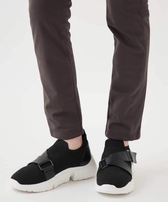 スリムシルエット裏起毛ストレッチパンツ　／洗濯機で洗える