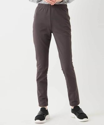スリムシルエット裏起毛ストレッチパンツ　／洗濯機で洗える