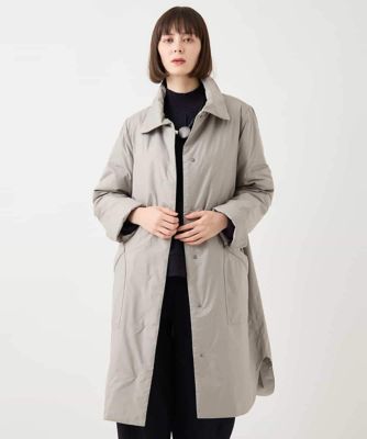 ⭐️未使用⭐️ HIROKO BIS 軽量タフタパファーコート　ダウン　15 セール】 【大きいサイズ】杢調タフタステンカラーダウンコート