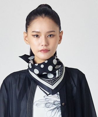 ドットストライプ両面プリントスカーフ | HIROKO BIS (Women