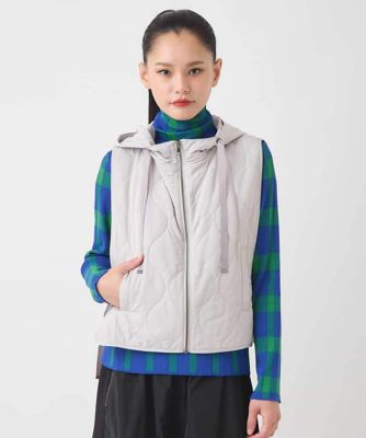 ＜HIROKO BIS (Women)＞キルティングフーディージレ　／洗える