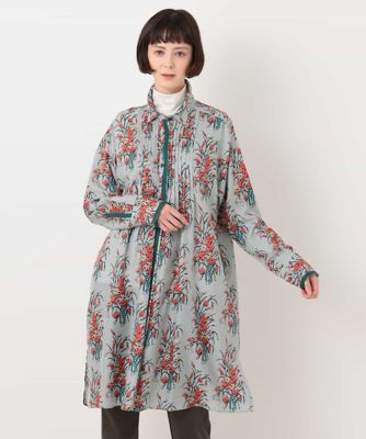 ＜HIROKO BIS (Women)＞【洗える】ツイルフラワープリントロングブラウス