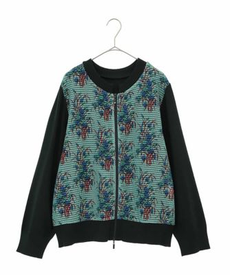 ＜HIROKO BIS GRANDE (Women)＞【洗える】メッシュジョイントフラワープリントブルゾン
