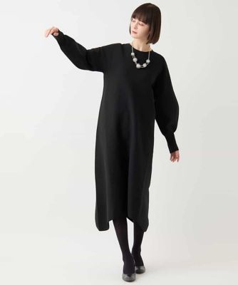 HIROKO BIS ヒロコビス ナイロン Aラインワンピース ブラック 11号 HIROKO BIS ヒロコビス ナイロン Aラインワンピース ブラック 11
