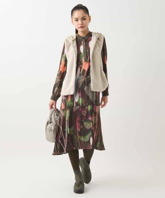 大きいサイズ】フェイクファーフードベスト ／洗える | HIROKO BIS